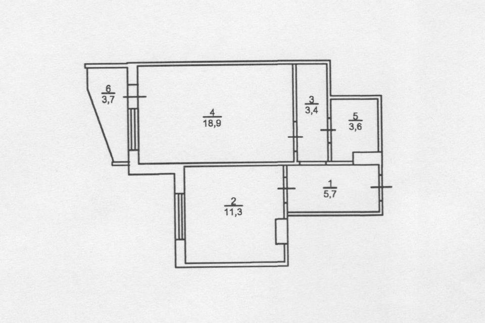 Продаётся 1-комнатная квартира, 42.9 м²