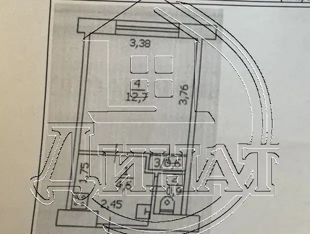 Продаётся 1-комнатная квартира, 18.8 м²