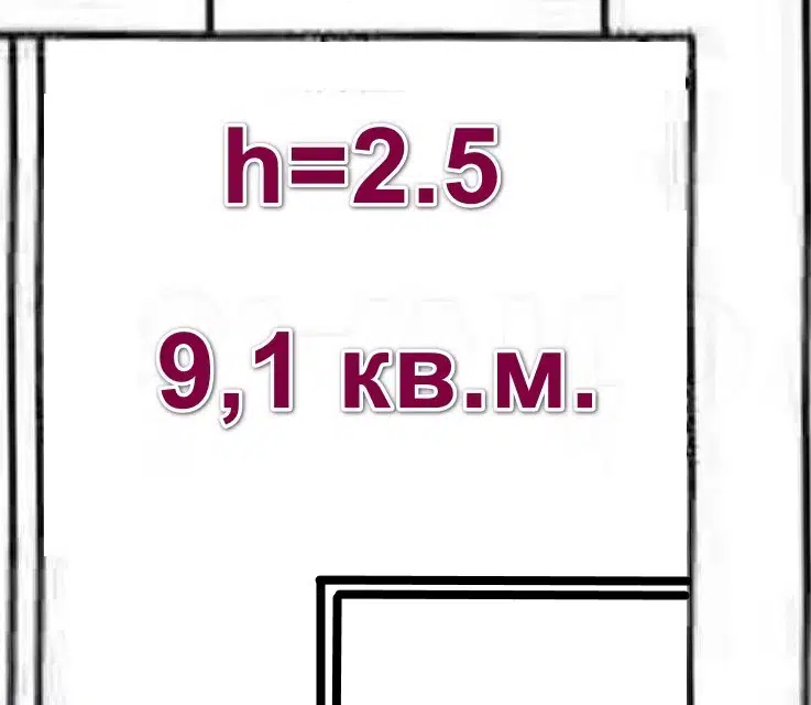 Продаётся студия, 9.1 м²