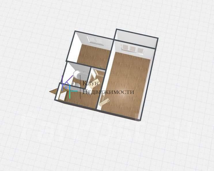Продаётся 1-комнатная квартира, 33 м²