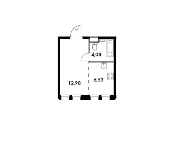 Продаётся студия, 23.59 м²