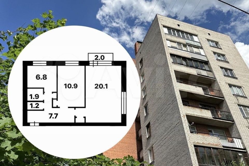 Продаётся 2-комнатная квартира, 51 м²
