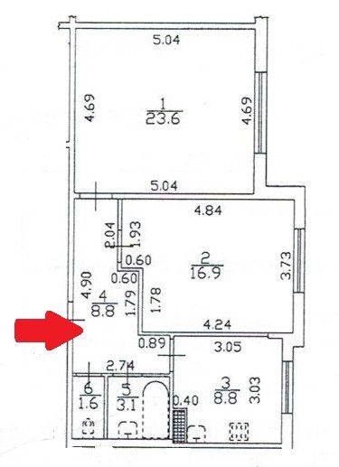 Продаётся 2-комнатная квартира, 62.8 м²