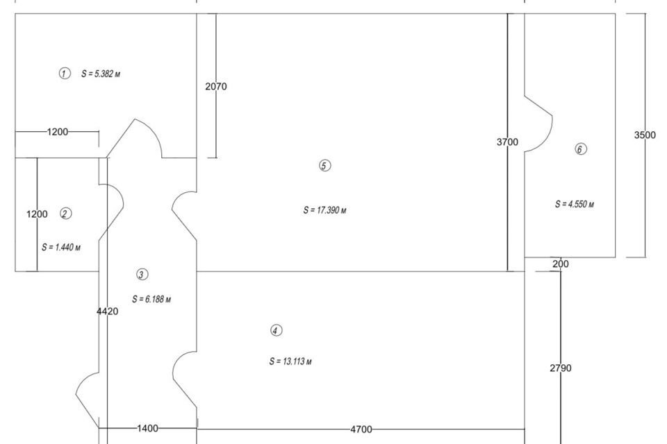 Продаётся 1-комнатная квартира, 44.9 м²
