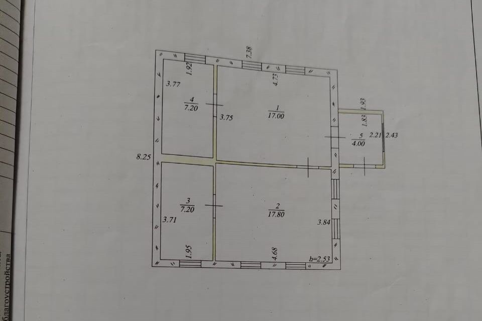Продаётся 1-этажный дом, 53.2 м²