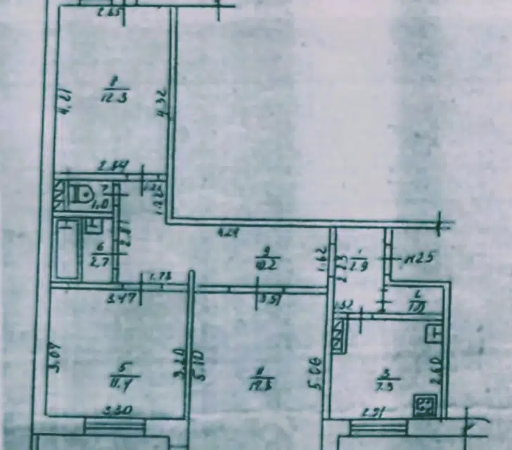 Продаётся 3-комнатная квартира, 70.6 м²