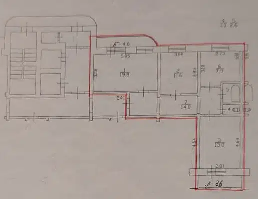 Продаётся 3-комнатная квартира, 69.9 м²