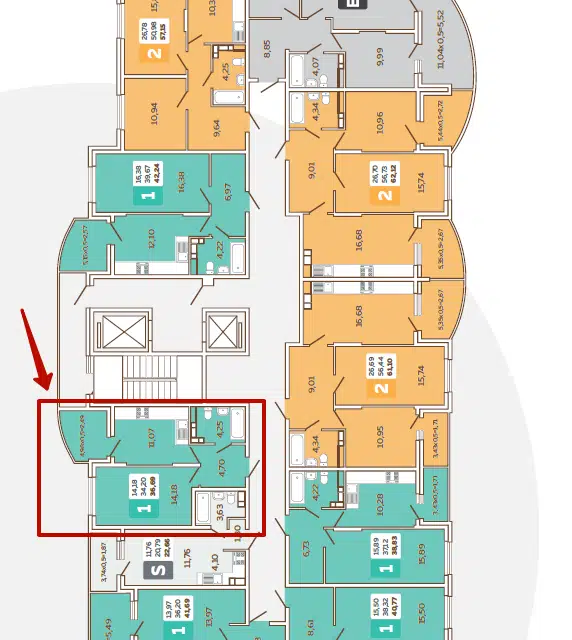 Продаётся 1-комнатная квартира, 32.5 м²
