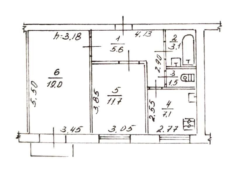 Продаётся 2-комнатная квартира, 48 м²