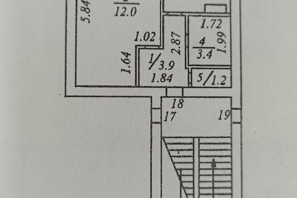Продаётся 1-комнатная квартира, 33 м²