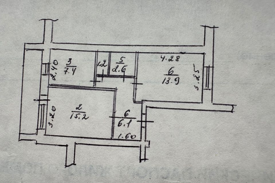 Продаётся 2-комнатная квартира, 50.2 м²