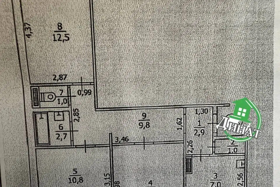 Продаётся 3-комнатная квартира, 71.5 м²