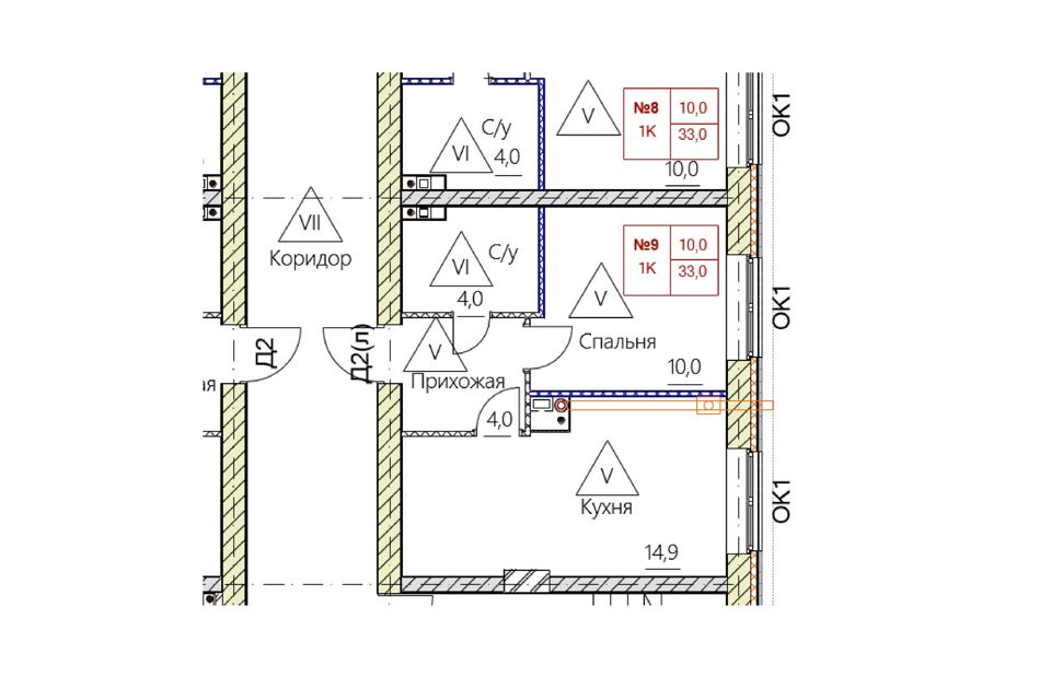 Продаётся 1-комнатная квартира, 33 м²