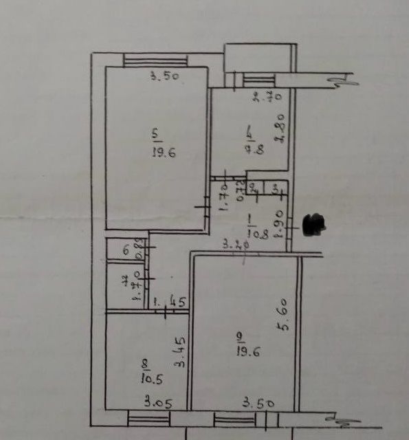 Продаётся 3-комнатная квартира, 75.2 м²