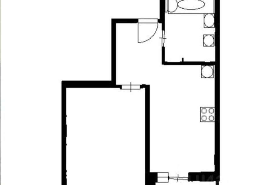 Продаётся 1-комнатная квартира, 39.4 м²
