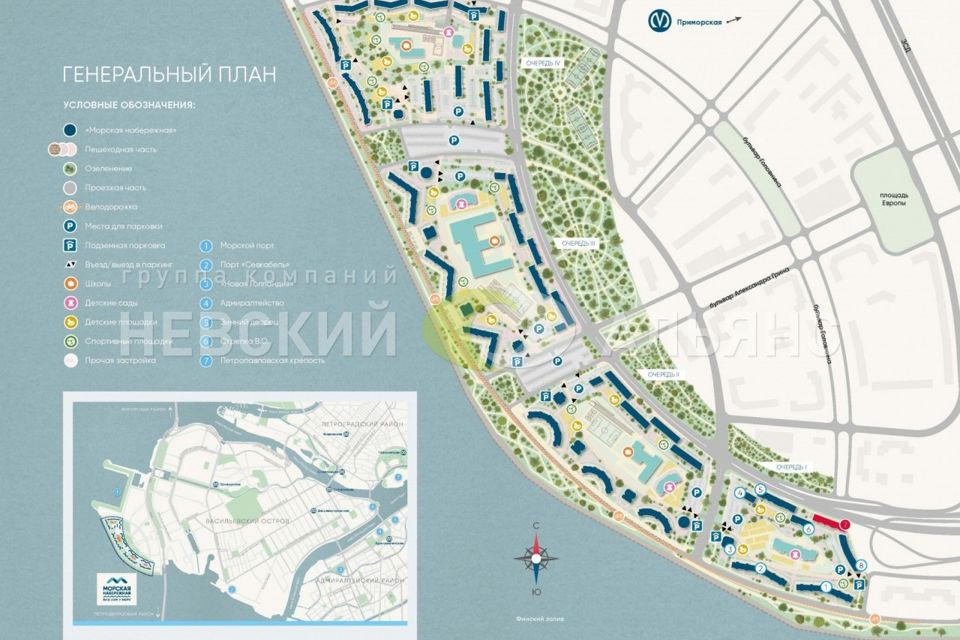 Морская набережная спб карта