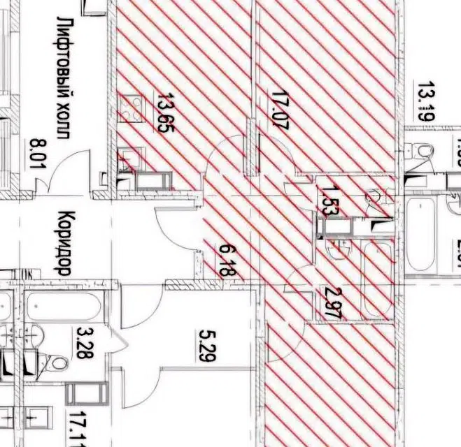 Продаётся 2-комнатная квартира, 53.5 м²