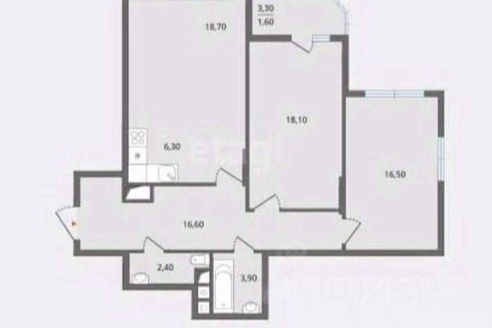 Продаётся 3-комнатная квартира, 81.7 м²