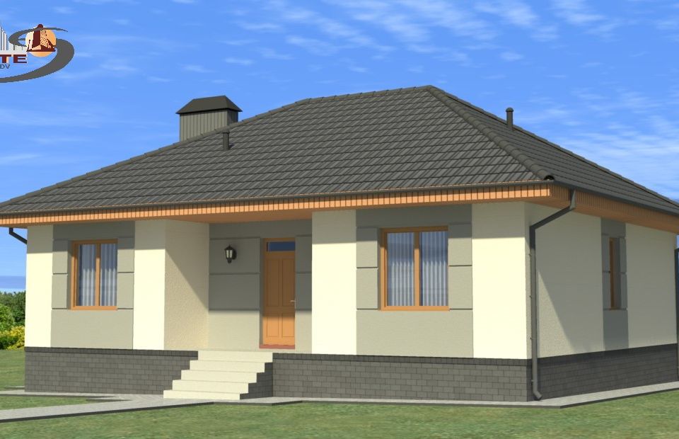 Коттедж на 100 кв.м., hq-design homify Planos de casas economicas, Casas, Planos