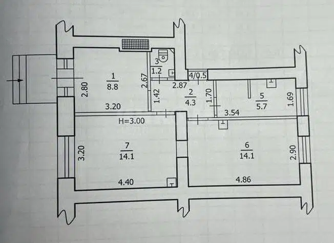 Продаётся помещение своб. назначения, 48 м²