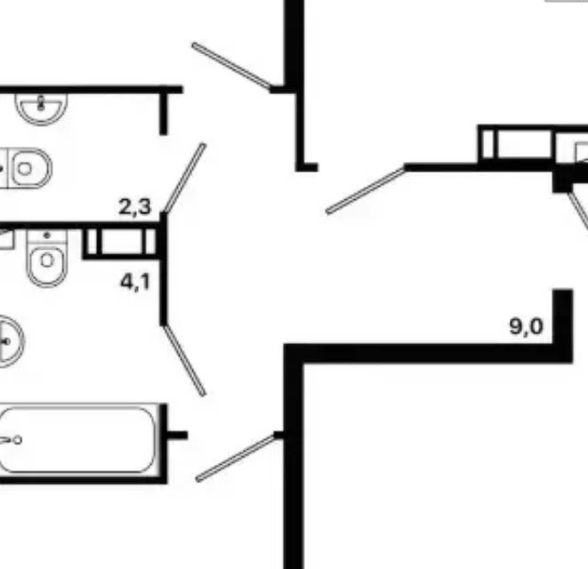 Продаётся 2-комнатная квартира, 60.1 м²