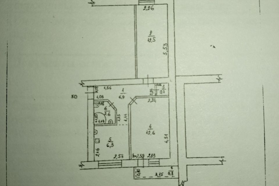 Продаётся 2-комнатная квартира, 41.6 м²