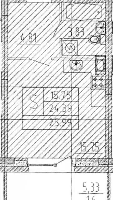 Продаётся студия, 26.2 м²