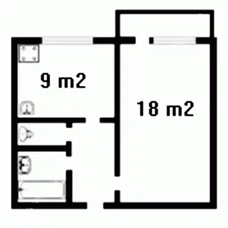 Продаётся 1-комнатная квартира, 36 м²