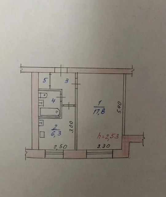 Продаётся 1-комнатная квартира, 30.6 м²