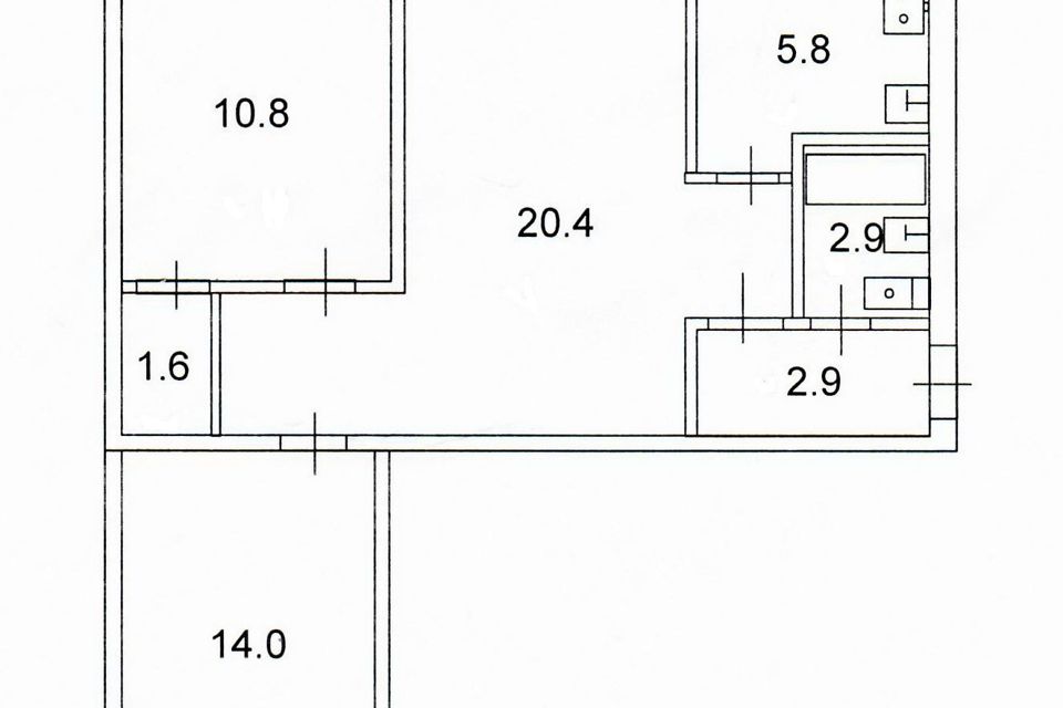 Продаётся 3-комнатная квартира, 58.4 м²
