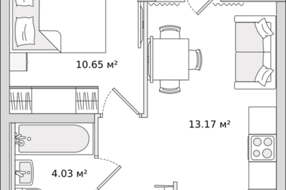 Продаётся 1-комнатная квартира, 31.8 м²