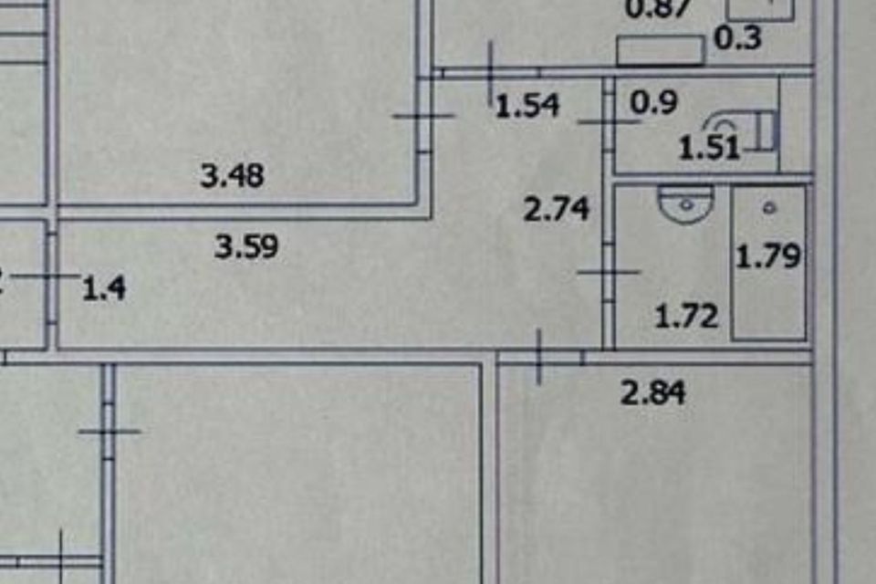 Продаётся 2-комнатная квартира, 62.9 м²