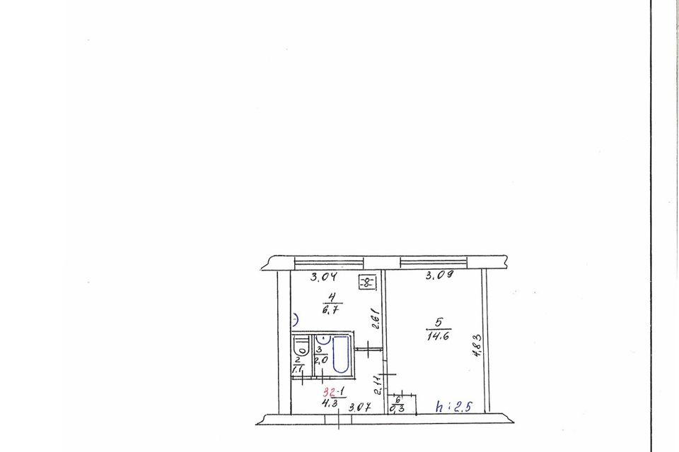 Продаётся 1-комнатная квартира, 29 м²