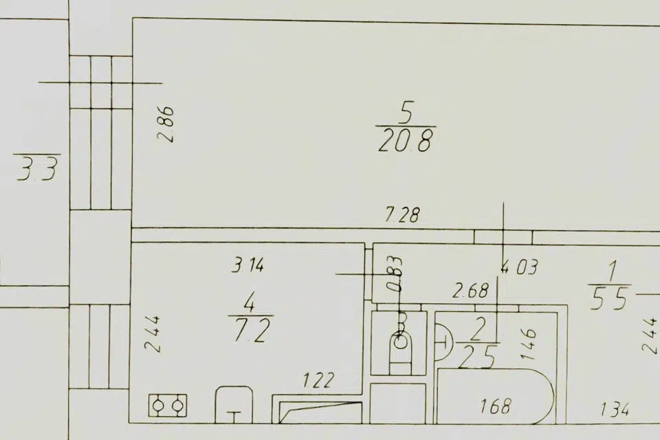 Продаётся 1-комнатная квартира, 38 м²