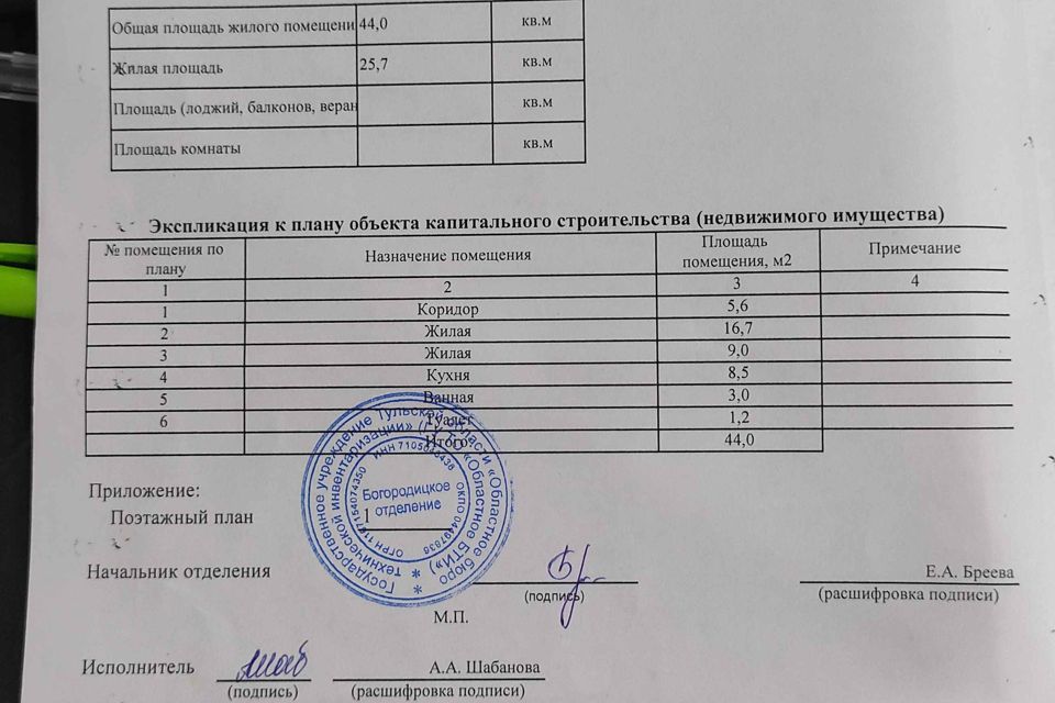 Продаётся 2-комнатная квартира, 44 м²