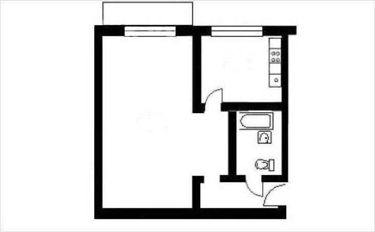 Схема однокомнатной квартиры в хрущевке 30 кв м