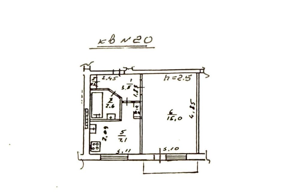 Продаётся 1-комнатная квартира, 30 м²