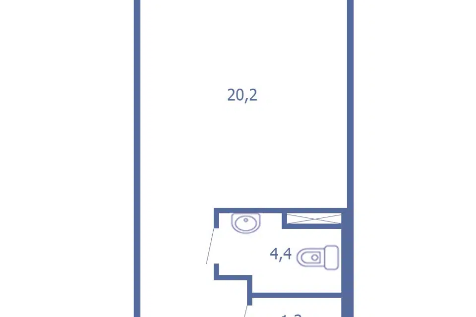 Продаётся студия, 24.6 м²