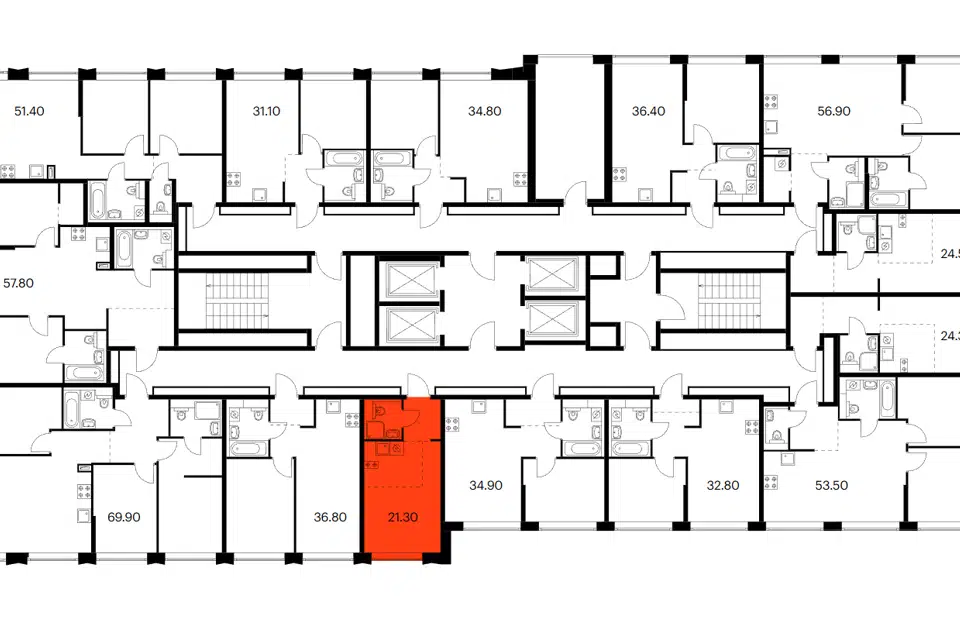 Продаётся студия, 21.3 м²