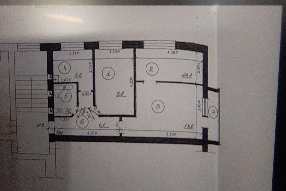 Продаётся 3-комнатная квартира, 51 м²