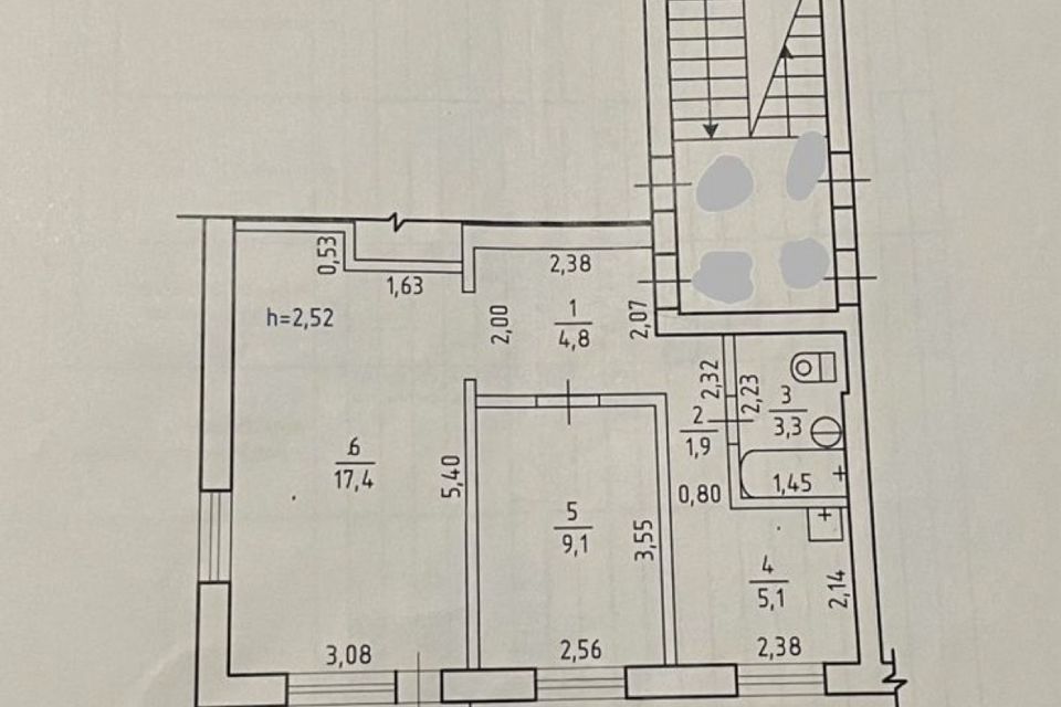 Продаётся 2-комнатная квартира, 41.6 м²