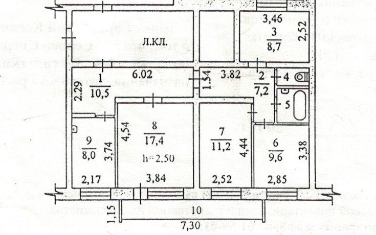 Продаётся 4-комнатная квартира, 76.9 м²