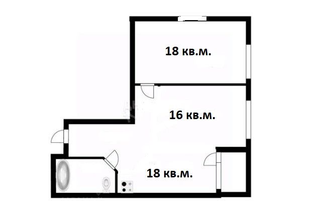 Продаётся 2-комнатная квартира, 67.6 м²