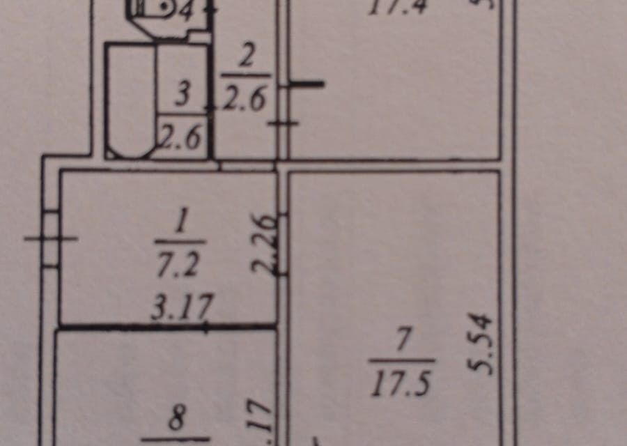 Продаётся 3-комнатная квартира, 65.2 м²