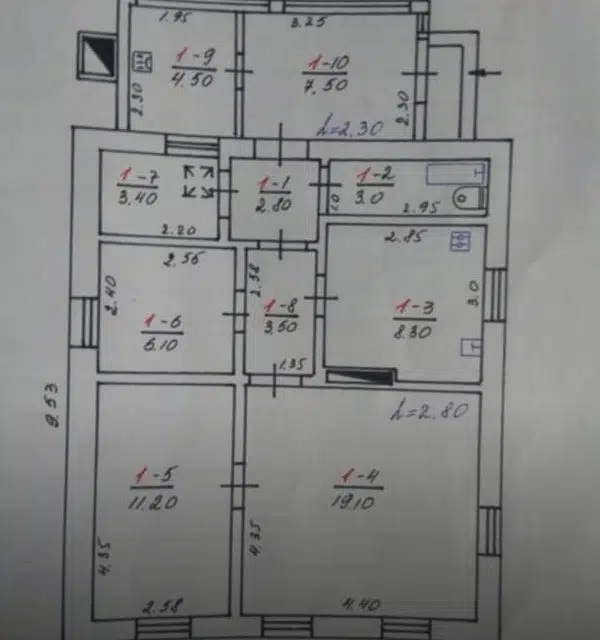 Продаётся 1-этажный дом, 69.4 м²