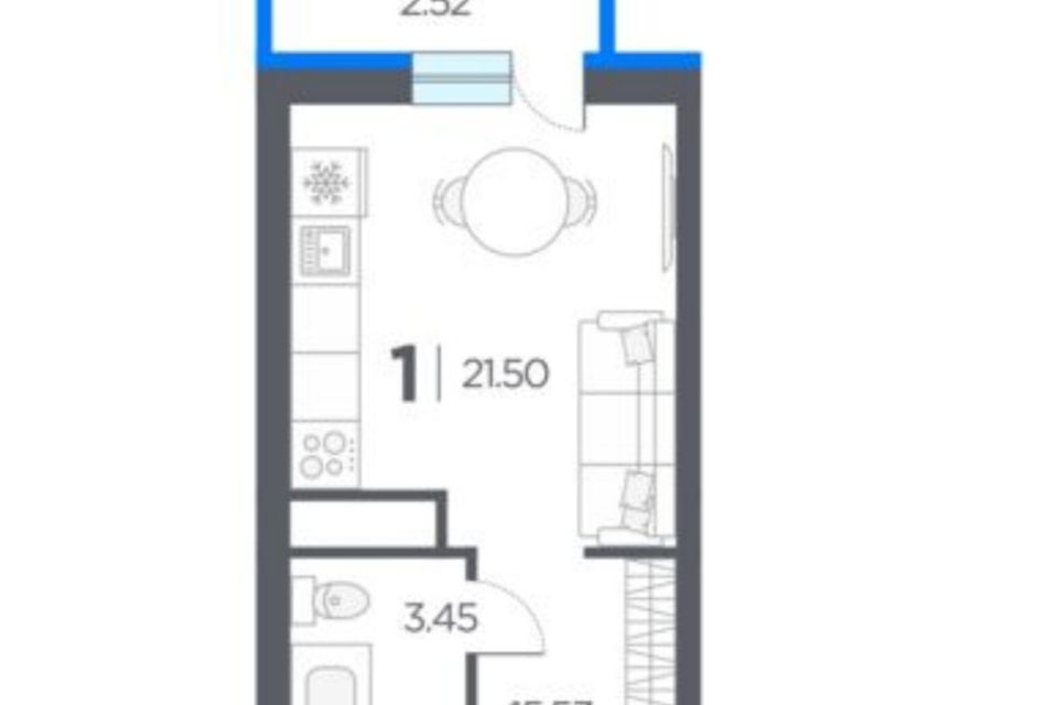 Продаётся студия, 21.9 м²