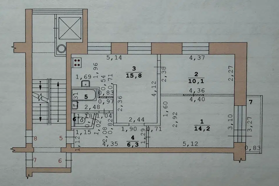 Продаётся 3-комнатная квартира, 50 м²