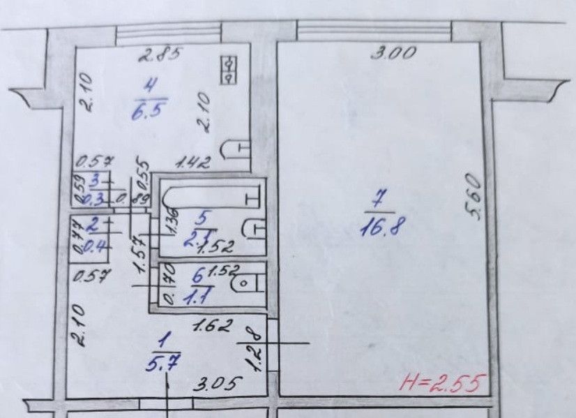 Продаётся 1-комнатная квартира, 33 м²