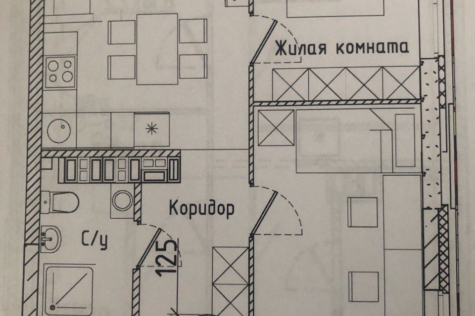 Продаётся 2-комнатная квартира, 45.8 м²
