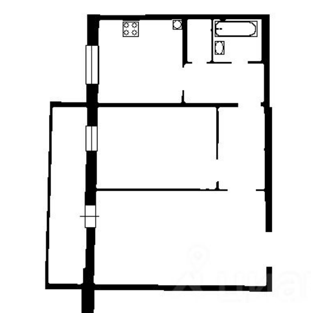 Продаётся 2-комнатная квартира, 52.6 м²